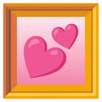 quadro incorniciato + due cuori