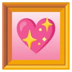 quadro incorniciato + cuore che luccica
