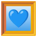 quadro incorniciato + cuore blu