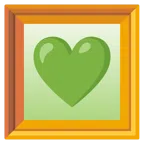 quadro incorniciato + cuore verde
