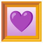 quadro incorniciato + cuore viola