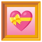 quadro incorniciato + cuore con fiocco