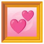quadro incorniciato + cuori che girano