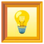 quadro incorniciato + lampadina