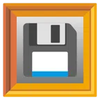 quadro incorniciato + floppy disc