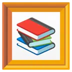 quadro incorniciato + libri
