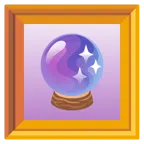 quadro incorniciato + sfera di cristallo