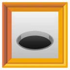 quadro incorniciato + buco