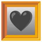 quadro incorniciato + cuore nero
