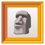 quadro incorniciato + Moai