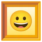 quadro incorniciato + faccina con un gran sorriso