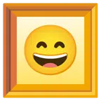 quadro incorniciato + faccina con sorriso e occhi sorridenti