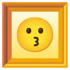 quadro incorniciato + faccina che bacia