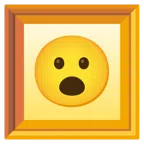 quadro incorniciato + faccina con bocca aperta