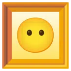 quadro incorniciato + faccina senza bocca