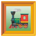quadro incorniciato + locomotiva