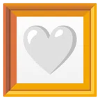 quadro incorniciato + cuore bianco