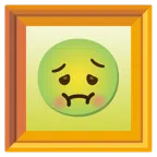 quadro incorniciato + faccina nauseata