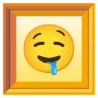 quadro incorniciato + faccina che sbava