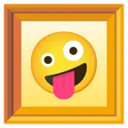 quadro incorniciato + faccina impazzita