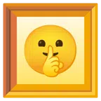 quadro incorniciato + faccina che zittisce