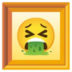 quadro incorniciato + faccina che vomita