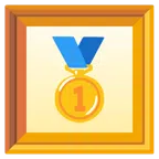 quadro incorniciato + medaglia d’oro