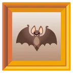 quadro incorniciato + pipistrello