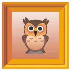 quadro incorniciato + gufo
