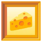 quadro incorniciato + fetta di formaggio