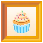 quadro incorniciato + cupcake