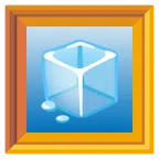 quadro incorniciato + cubetto di ghiaccio