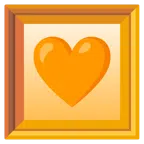 quadro incorniciato + cuore arancione