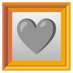 quadro incorniciato + cuore grigio