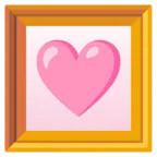 quadro incorniciato + cuore rosa