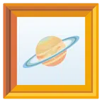 quadro incorniciato + pianeta con satellite