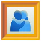 quadro incorniciato + persone che si abbracciano