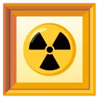 quadro incorniciato + simbolo della radioattività