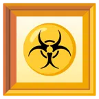 quadro incorniciato + simbolo del rischio biologico