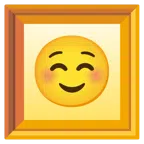 quadro incorniciato + faccina sorridente