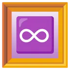 quadro incorniciato + simbolo dell’infinito