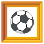 quadro incorniciato + pallone da calcio