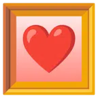 quadro incorniciato + cuore rosso