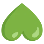 cara al revés + corazón verde