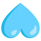 cara al revés + corazón azul claro