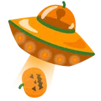 disco volante + zucca di Halloween