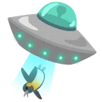 disco volante + pinguino