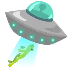 disco volante + rana