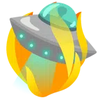 disco volante + fuoco