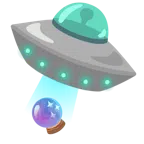 disco volante + sfera di cristallo
